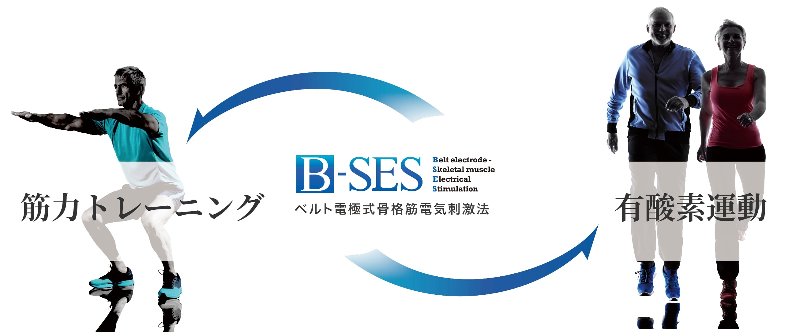 筋力トレーニング　ベルト電極式骨格筋電気刺激法　有酸素運動