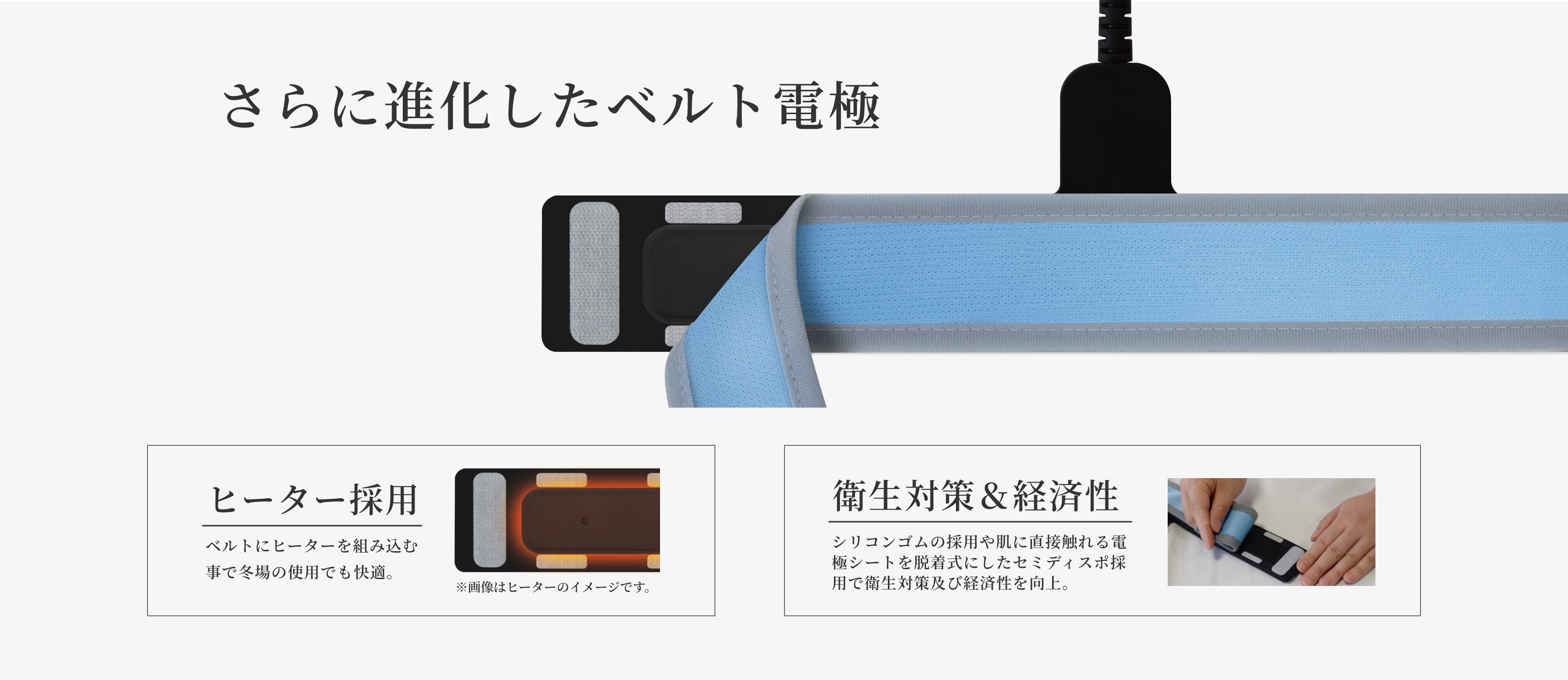さらに進化したベルト電極